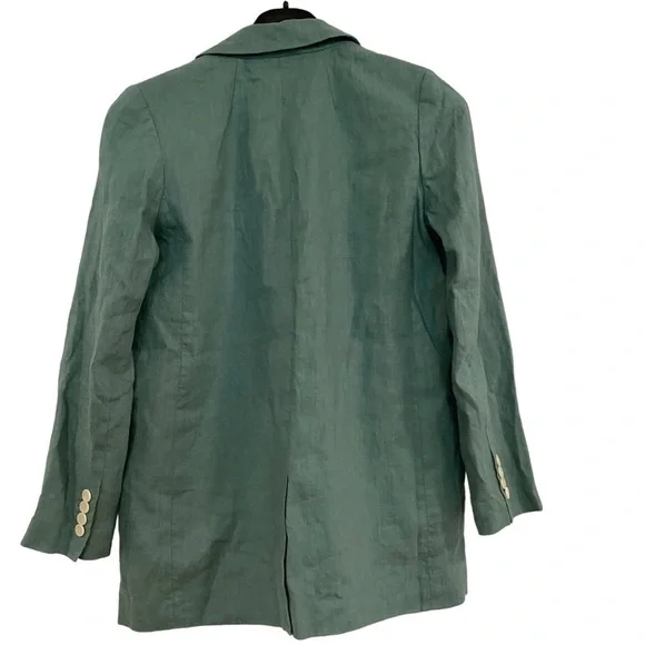 Madewell | The Larsen Blazer 100% Linen In Trellis Green Size S New - Picture 4 of 8